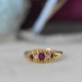 Antique Ruby & Diamond Ring in 18ct Gold