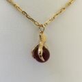 Small Carnelian Talon Charm Pendant in 9ct Gold