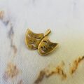 Tragedy & Comedy Masks in 9ct Gold