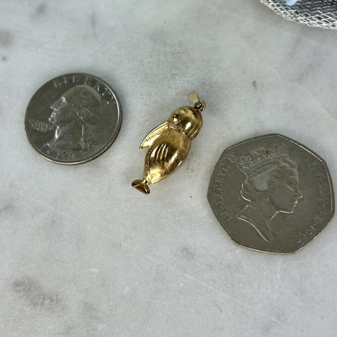 Toucan Bird Pendant in 9ct Gold