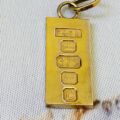 Reserved – Heavy Ingot Pendant in 9ct Gold