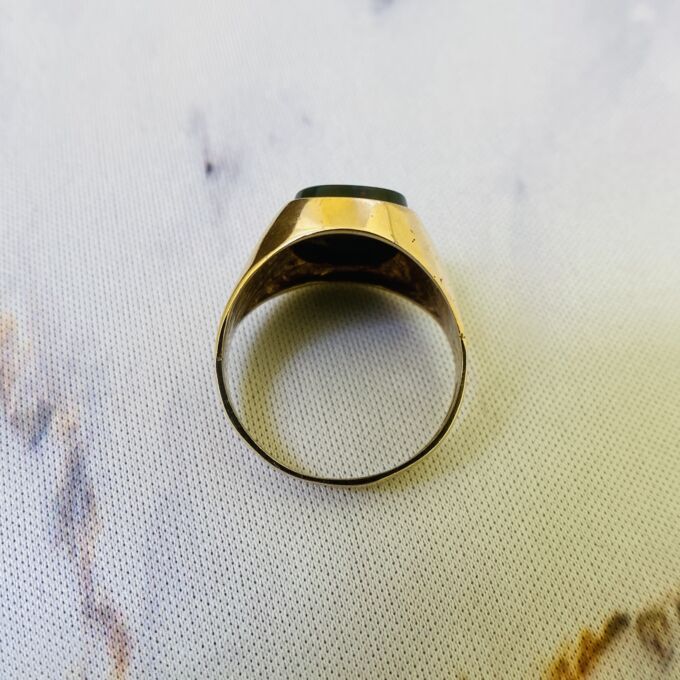 Bloodstone Signet Ring in 9ct Gold