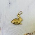 Rabbit Charm Pendant in 9ct Gold