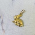 Rabbit Charm Pendant in 9ct Gold