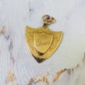 Edwardian “Yours” Shield Pendant in 9ct Rose Gold