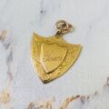 Edwardian “Yours” Shield Pendant in 9ct Rose Gold
