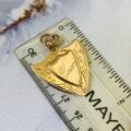 Edwardian “Yours” Shield Pendant in 9ct Rose Gold