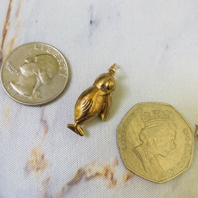 Toucan Bird Pendant in 9ct Gold