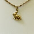 Rabbit Charm Pendant in 9ct Gold