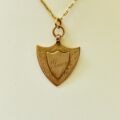 Edwardian “Yours” Shield Pendant in 9ct Rose Gold