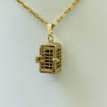 Phone Box Pendant in 9ct Gold