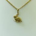 Rabbit Charm Pendant in 9ct Gold