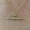 Ornate Chunky T Bar in 9ct Gold