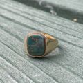 Bloodstone Signet Ring in 9ct Gold