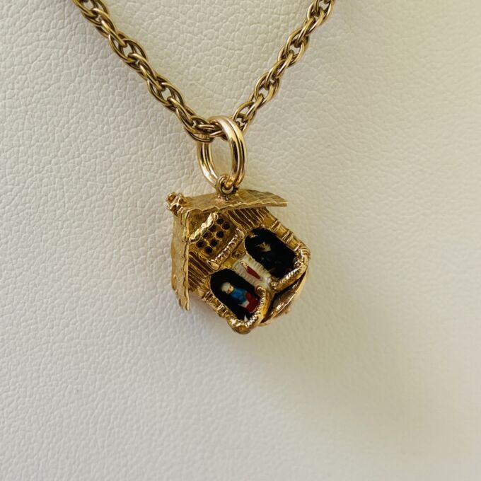 Weather Vane Charm Pendant in 9ct Gold