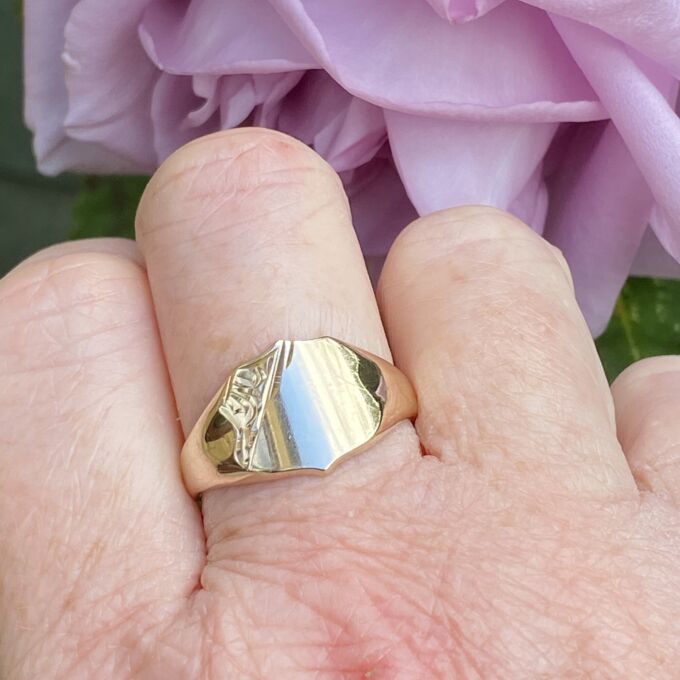 Shield Signet Ring in 9ct Gold