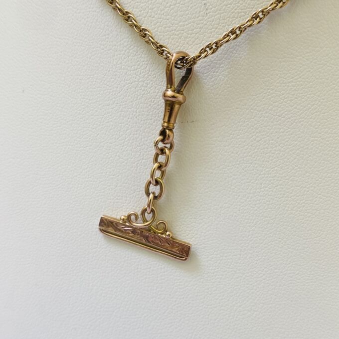 Antique Ribbon Holder with Dog Clip in 9ct Rose Gold