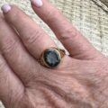 Hematite Intaglio Ring in 9ct Gold