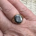 Hematite Intaglio Ring in 9ct Gold