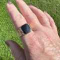 Big Onyx Signet Ring in 9ct Gold