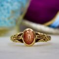 Goldstone Solitaire Ring in 9ct Gold