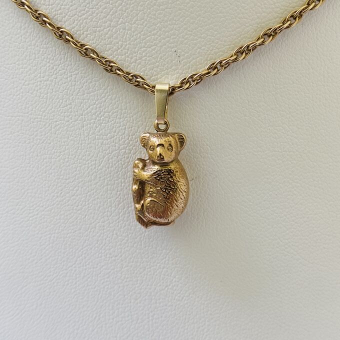 Koala Bear Charm Pendant in 9ct Gold