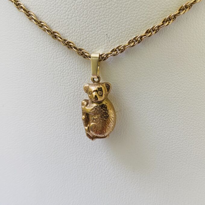 Koala Bear Charm Pendant in 9ct Gold