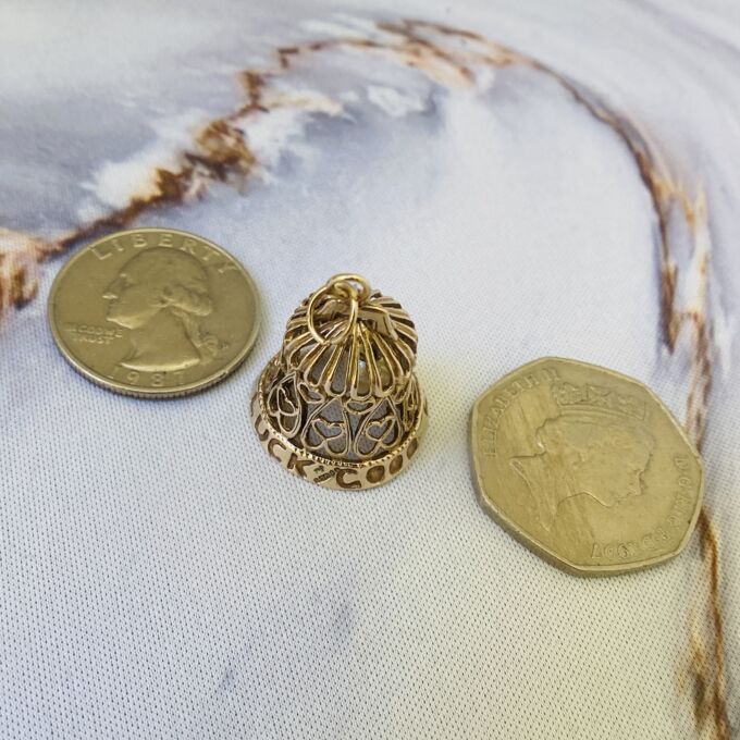 Good Luck Bell in 9ct Gold