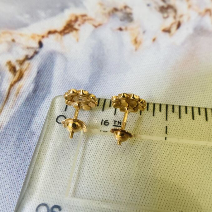 Pearl and Turquoise Stud Earrings in 18ct Gold