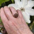 Three Tier Garnet Cluster Ring in 18ct Gold