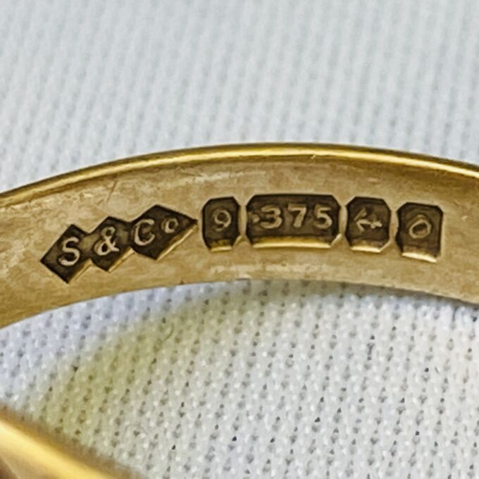 Sunray Signet Ring in 9ct Gold