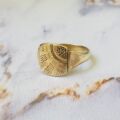 Sunray Signet Ring in 9ct Gold