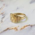 Sunray Signet Ring in 9ct Gold