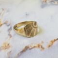 Sunray Signet Ring in 9ct Gold