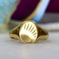 Sun Ray Signet Ring in 9ct Gold