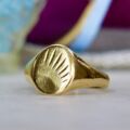 Sun Ray Signet Ring in 9ct Gold