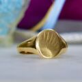 Sun Ray Signet Ring in 9ct Gold