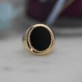 Statement Onyx Signet Ring in 9ct Gold