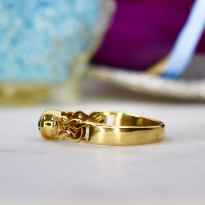 Celtic Knot Design Topaz Ring in 9ct Gold