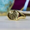 Sun Ray Signet Ring in 9ct Gold