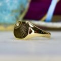 Sun Ray Signet Ring in 9ct Gold