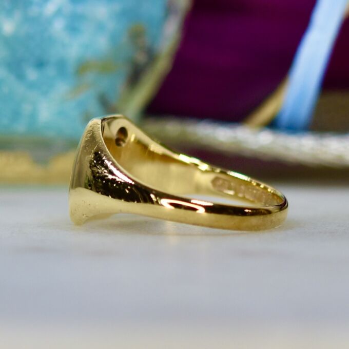 Sun Ray Signet Ring in 9ct Gold