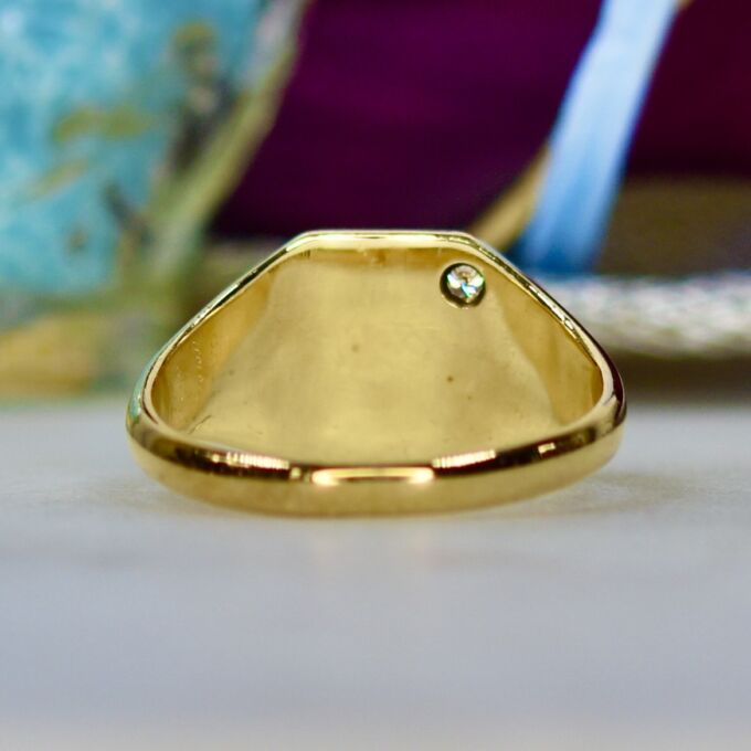 Sun Ray Signet Ring in 9ct Gold