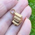 Vintage Cash Register Charm Pendant in 9ct Gold