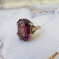 Huge Purple Dress Ring in 9ct Gold