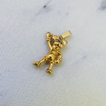 Mickey Mouse Waving Pendant in 9ct Gold