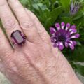 Huge Purple Dress Ring in 9ct Gold