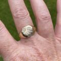 Sun Ray Signet Ring in 9ct Gold