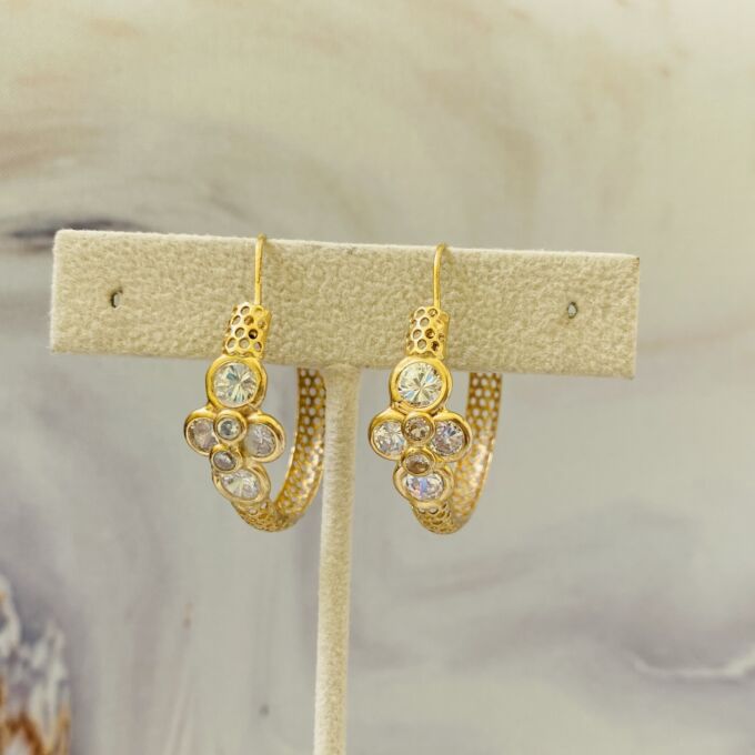 Reserved – Bold Mesh Hoop Earrings in 9ct Gold
