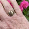 Sun Ray Signet Ring in 9ct Gold